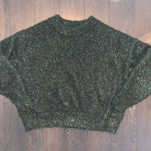 Green sparkly knit